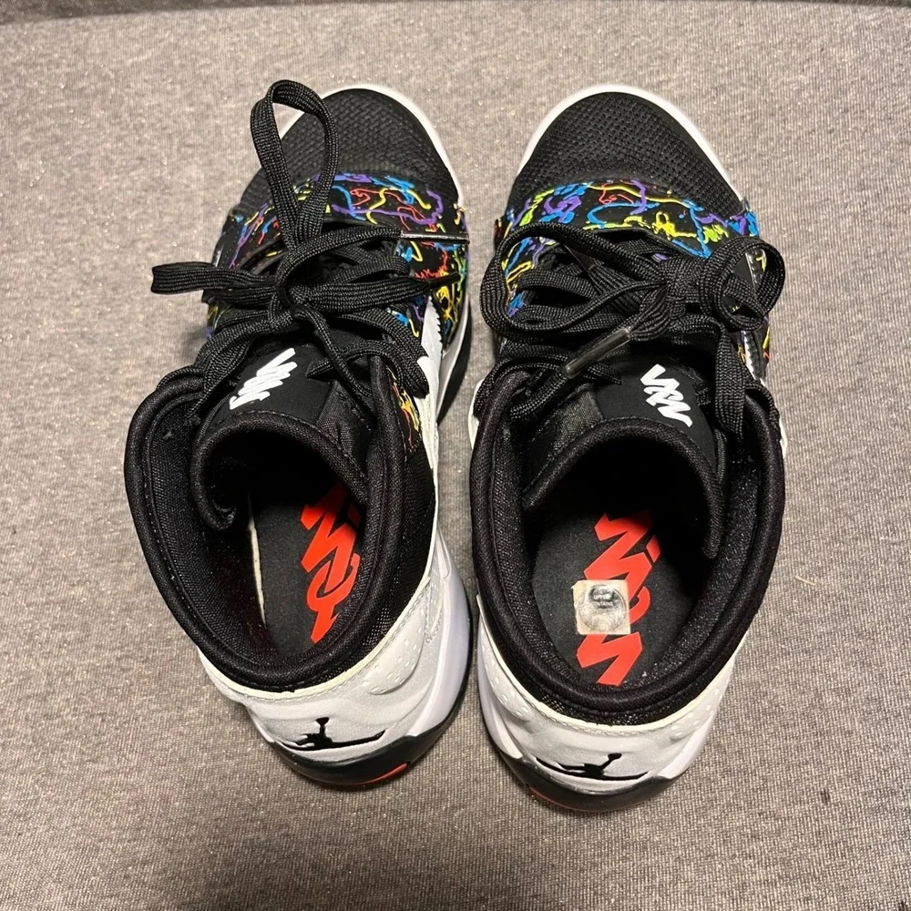 Nike‎ Jordan Zion 1 Size 6.5Y Black White Multi Color Basketball Shoes